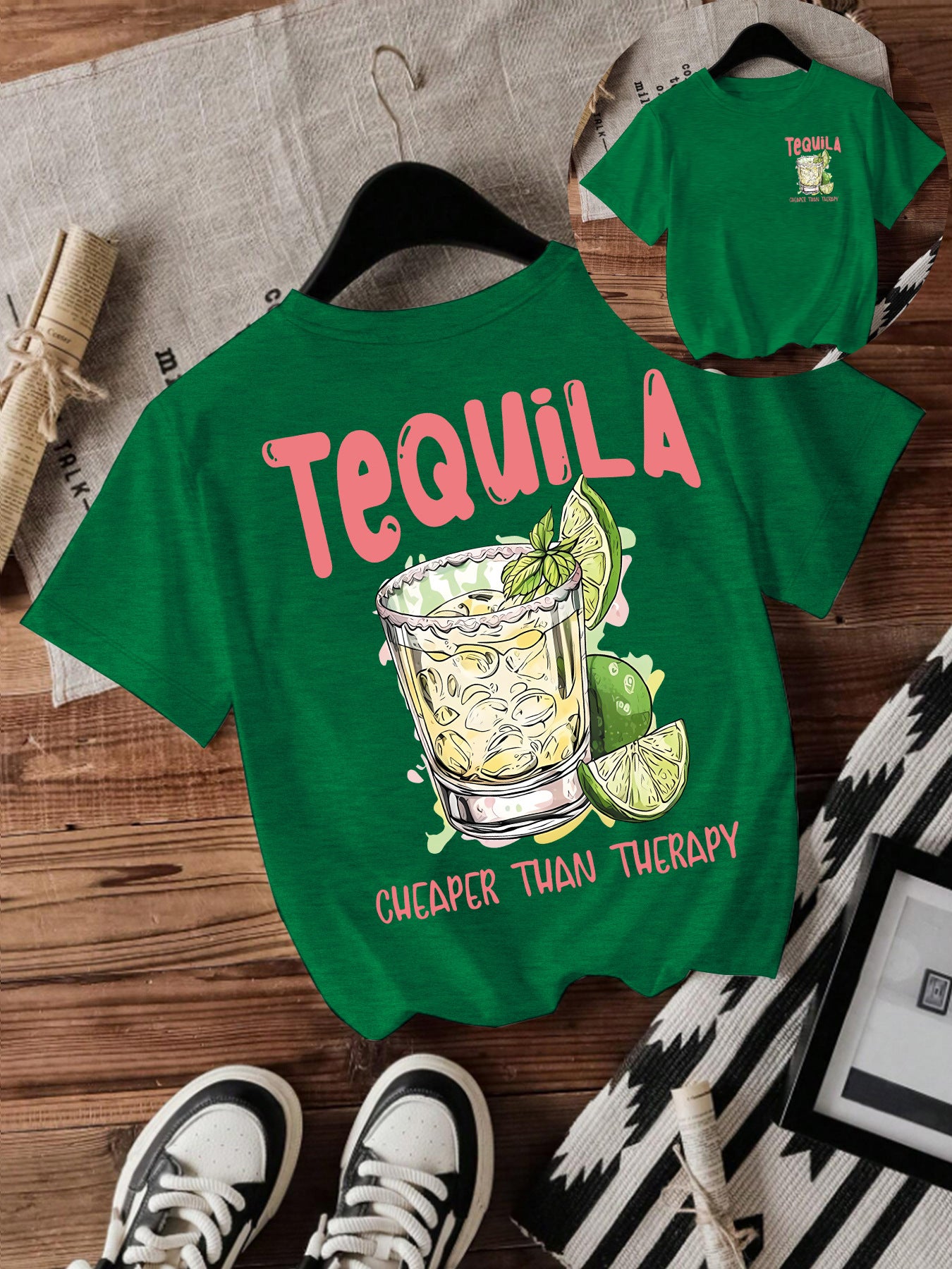 TeQUiLA pattern for short sleeved drinks