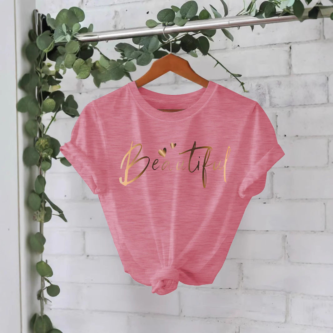 Women's short-sleeved T-shirt Beautilu