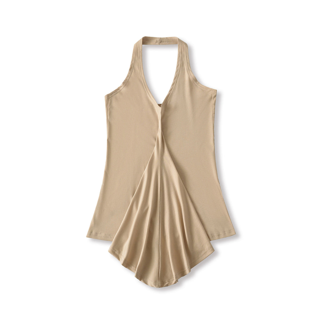 Sexy slim fit base Tencel neck hanging vest