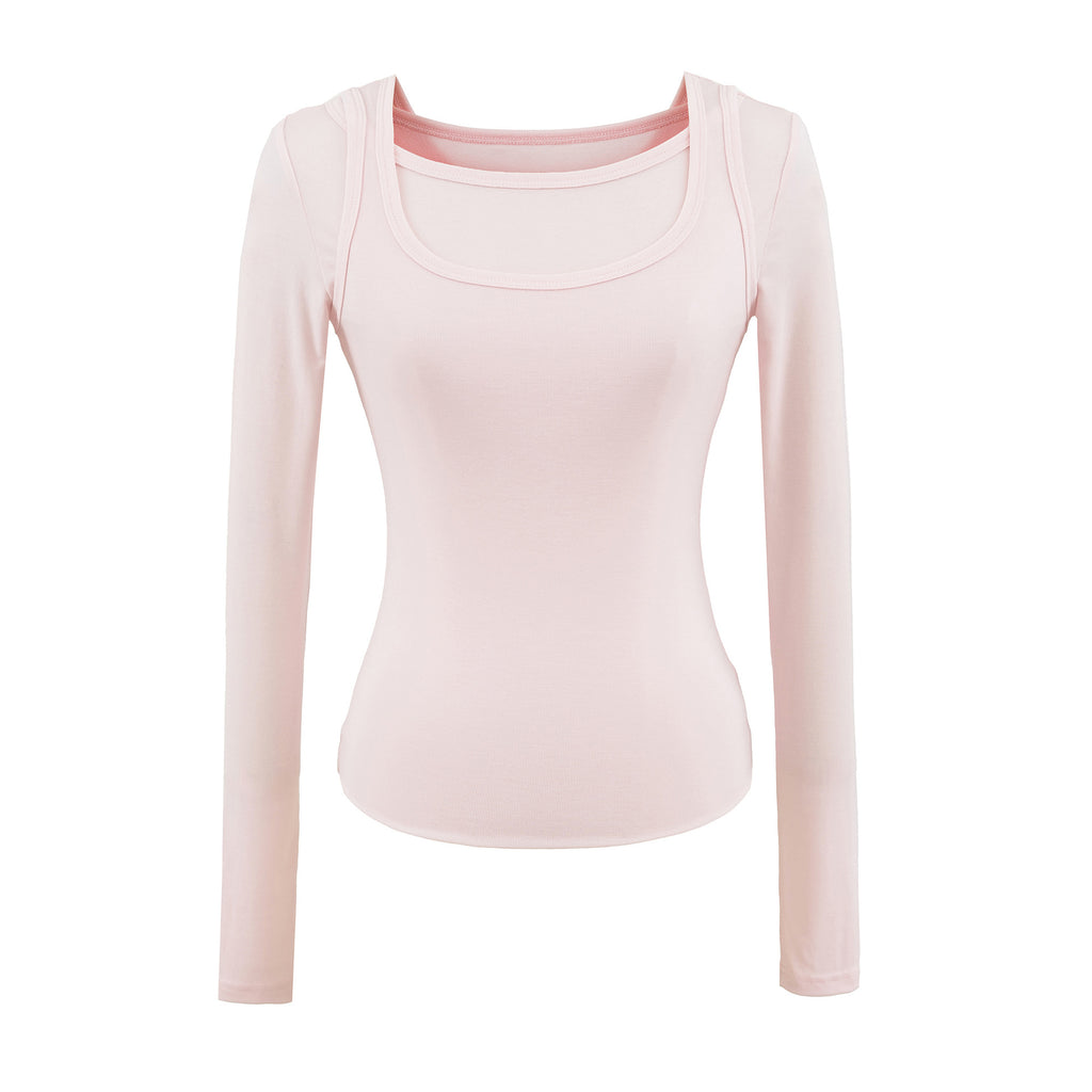Slim fit long sleeved T-shirt top for women