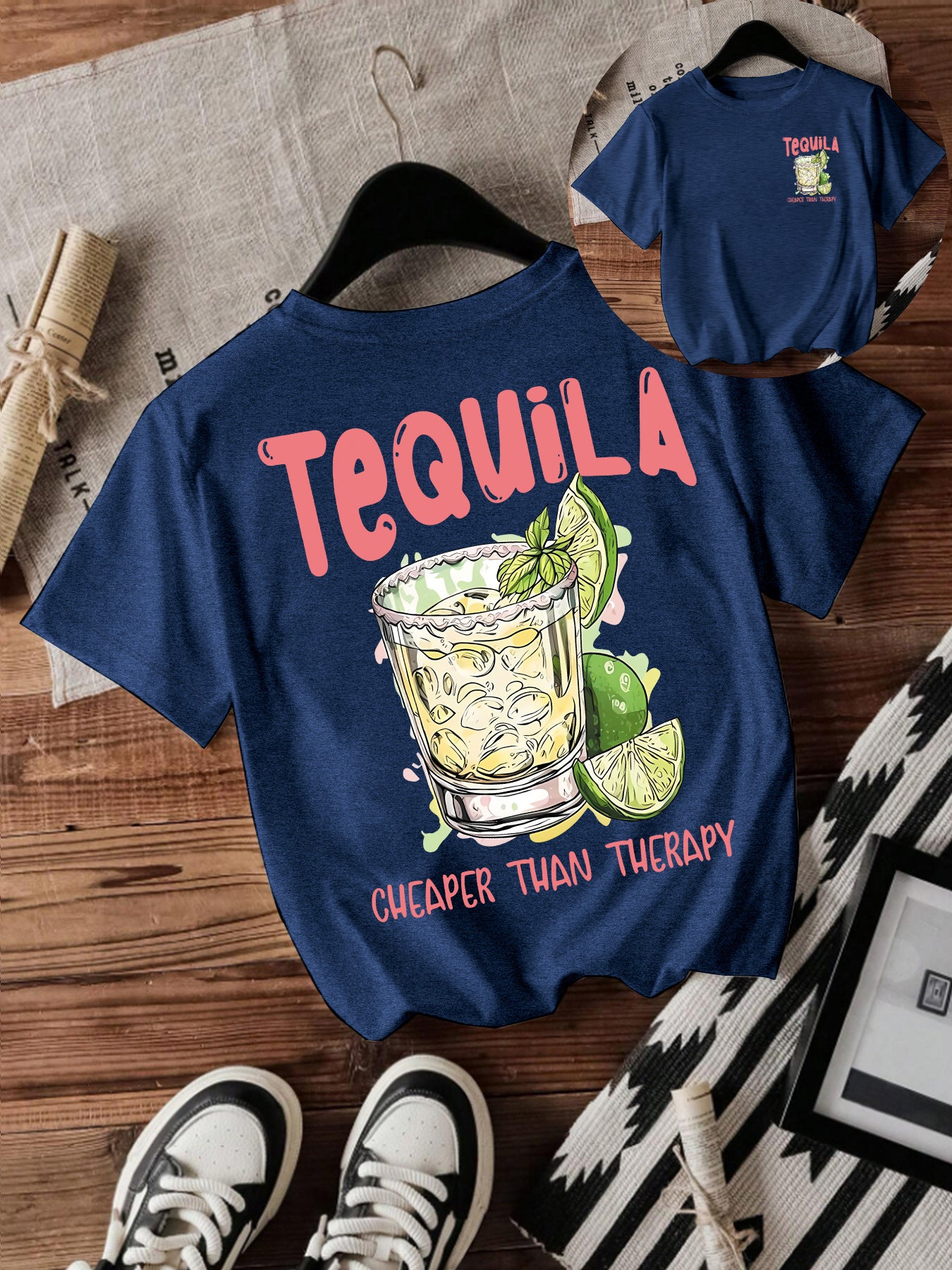 TeQUiLA pattern for short sleeved drinks
