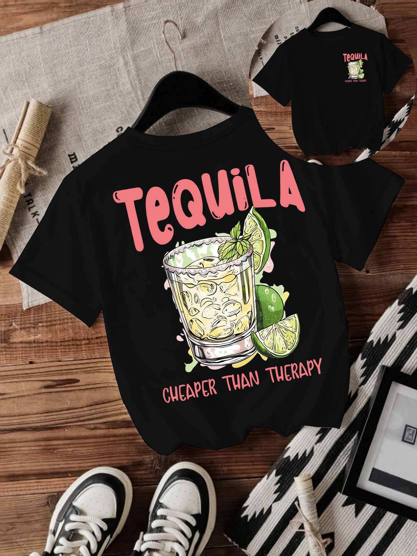 TeQUiLA pattern for short sleeved drinks
