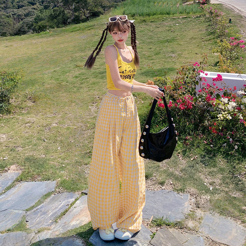 Women's Pants Yellow Loose Casual Lounge Pants for Women