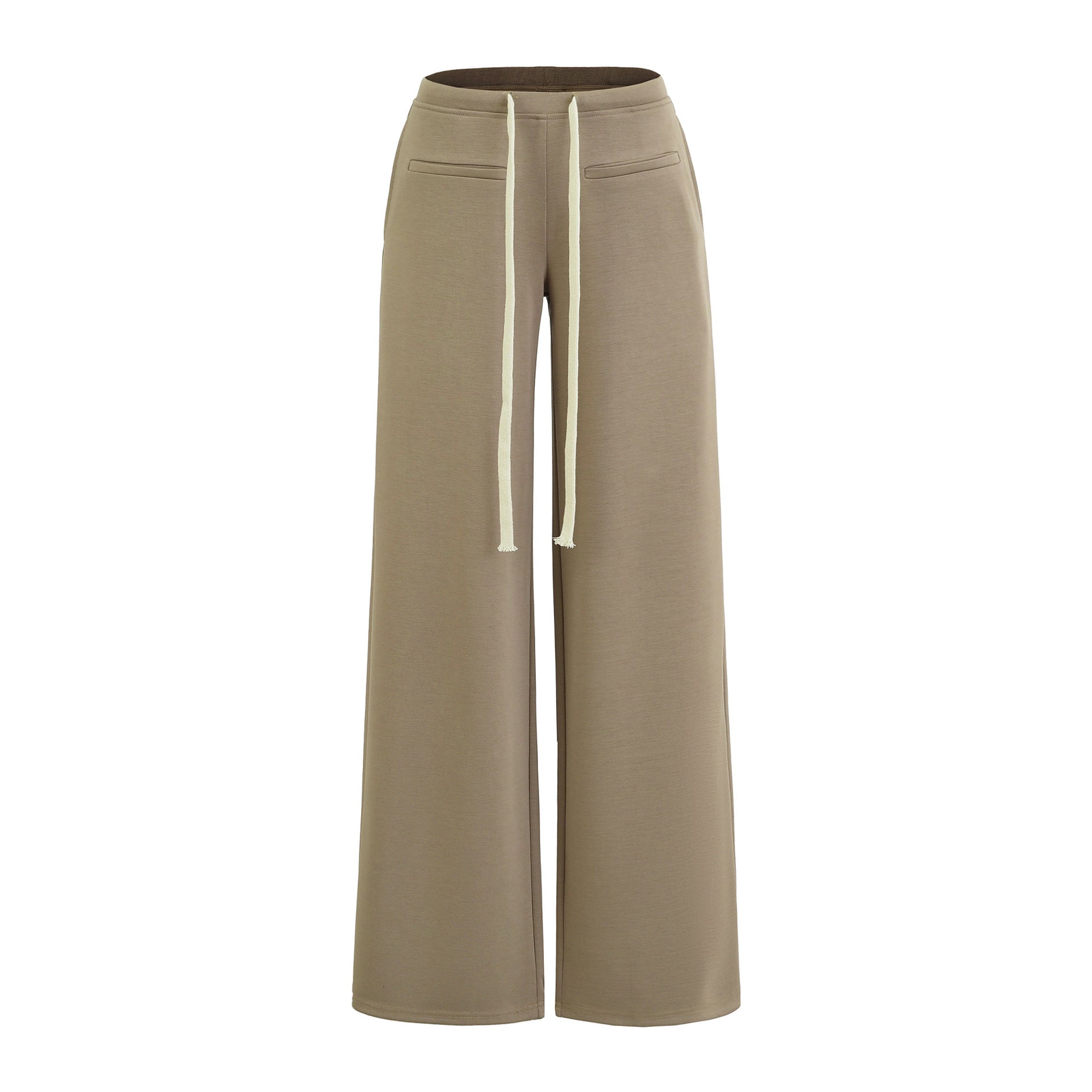 Striped straight leg low waisted pants