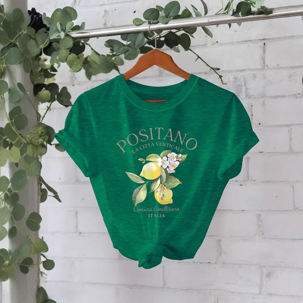 POSITANO Lemon Flower Short Sleeve