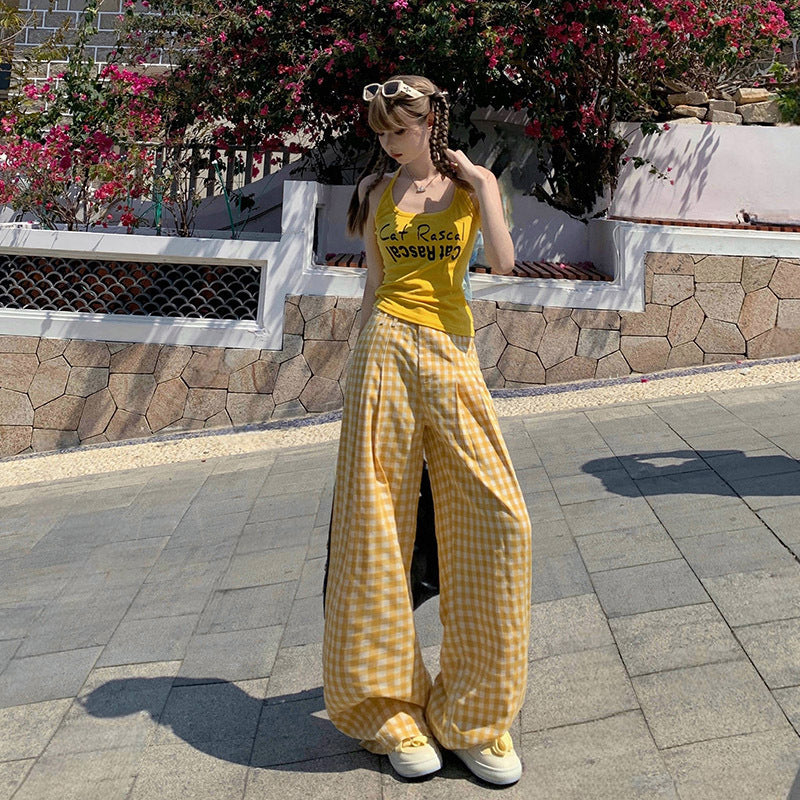 Women's Pants Yellow Loose Casual Lounge Pants for Women