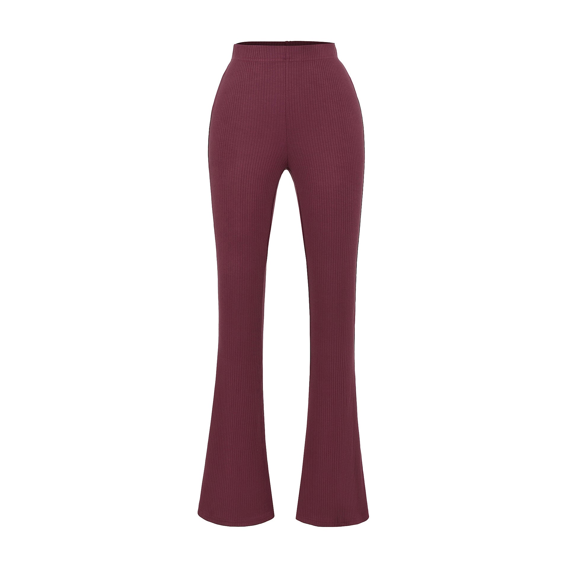 Slim fit low waist slightly flared pants for women