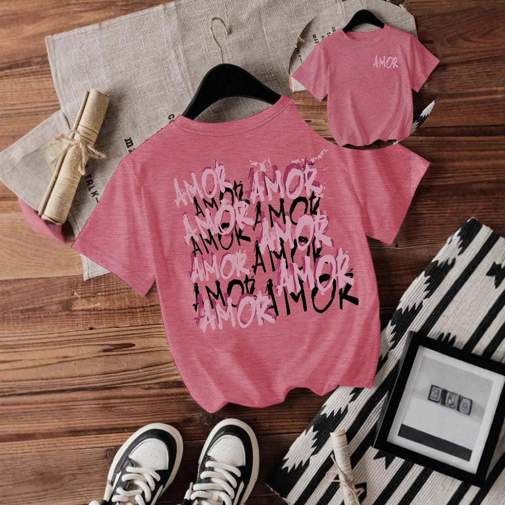 Cool letter printed short sleeved shirt