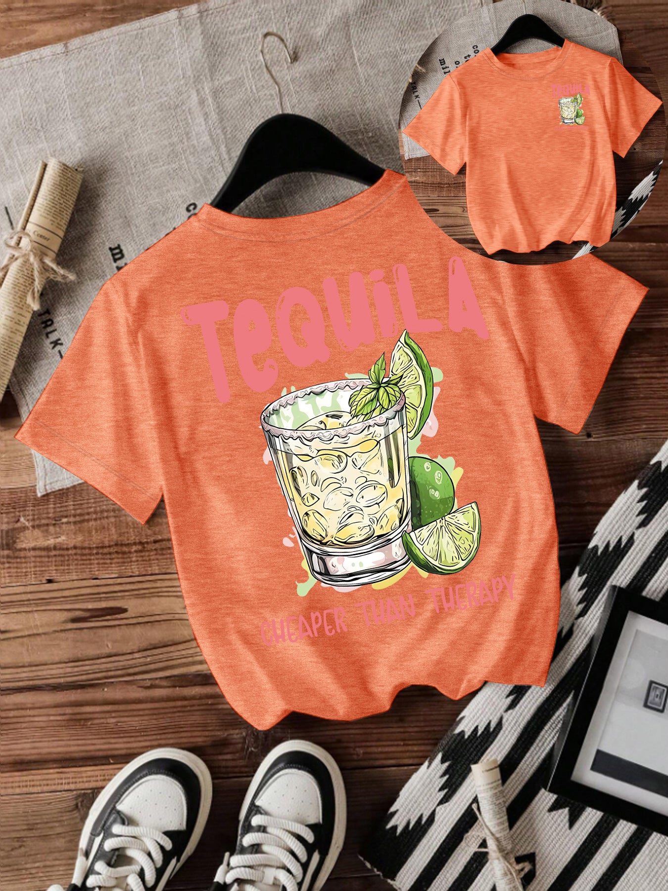 TeQUiLA pattern for short sleeved drinks