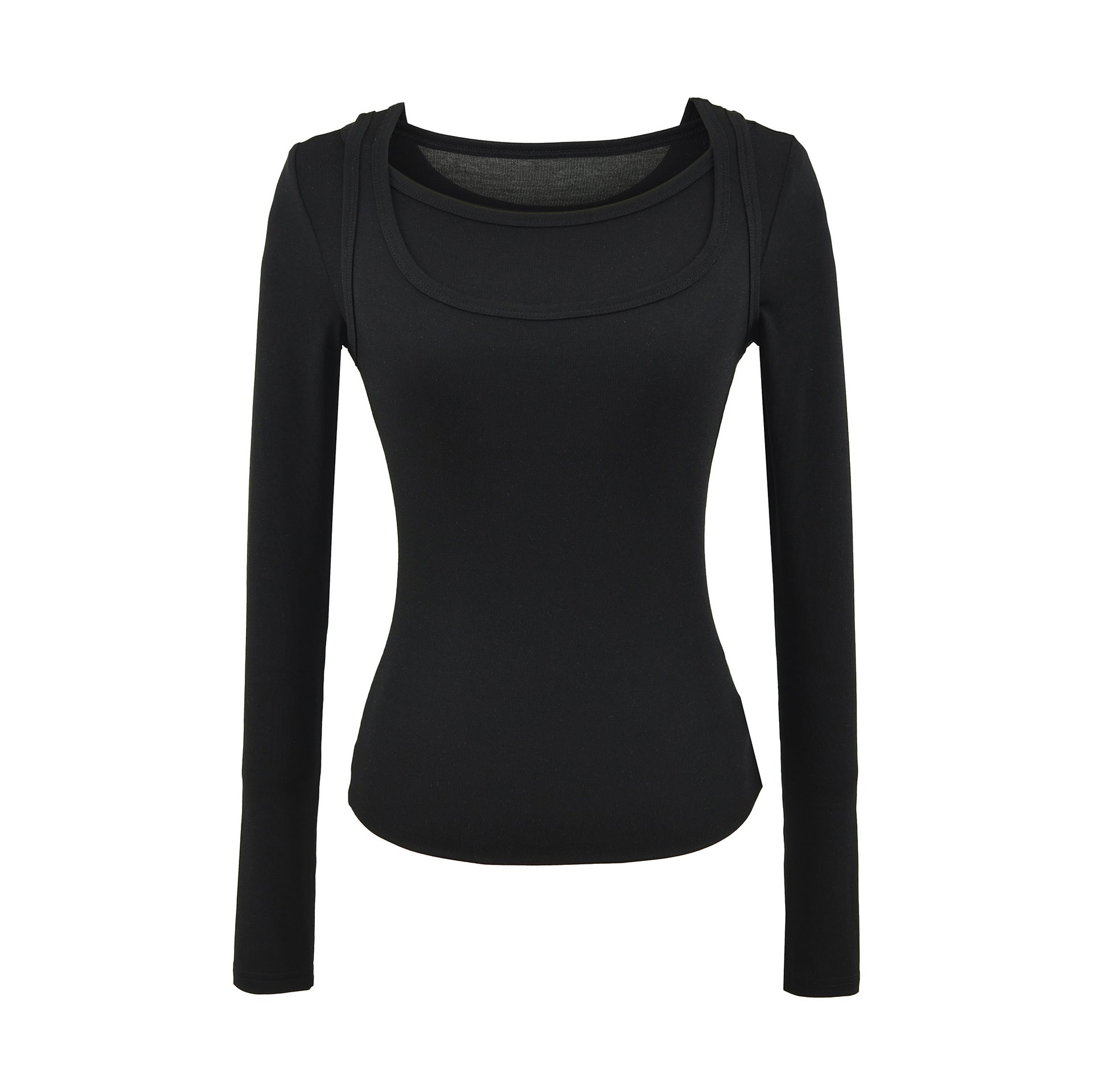 Slim fit long sleeved T-shirt top for women