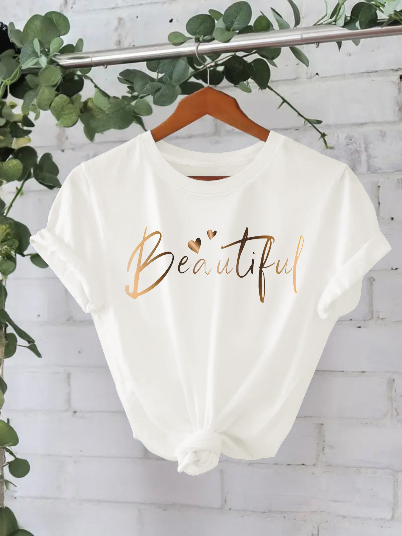 Women's short-sleeved T-shirt Beautilu