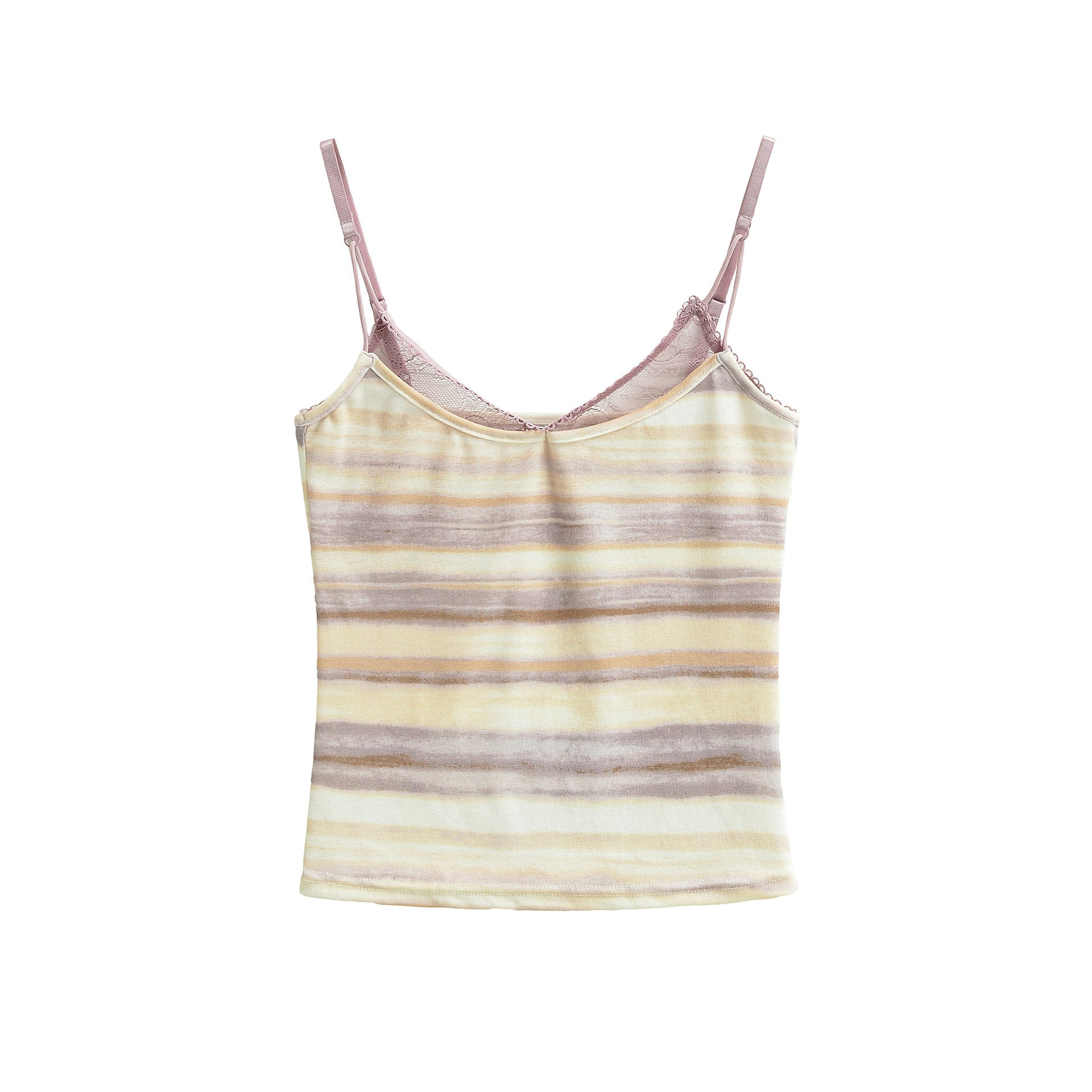 Fake Two Pure Desire Lace Striped Straps