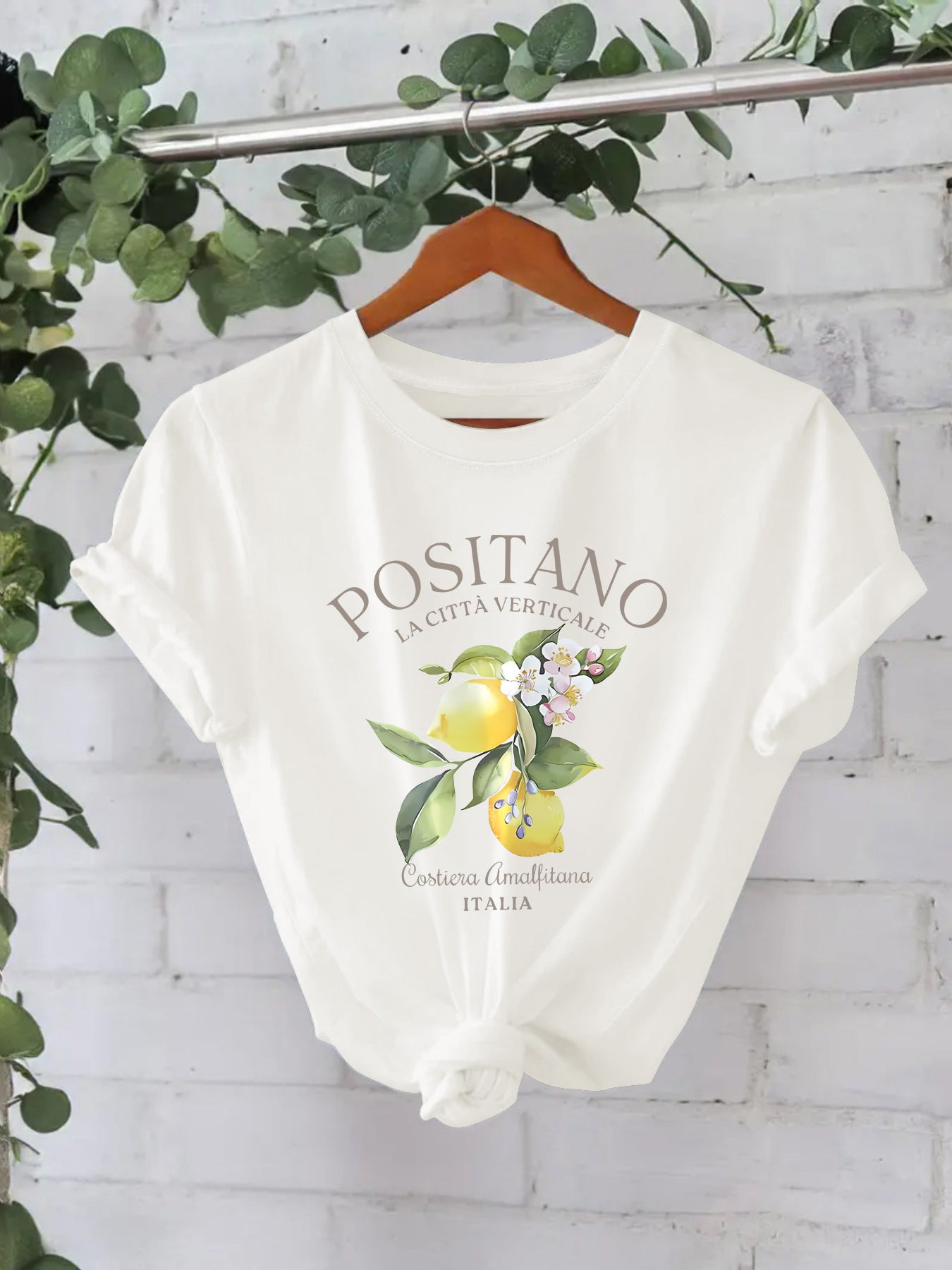 POSITANO Lemon Flower Short Sleeve