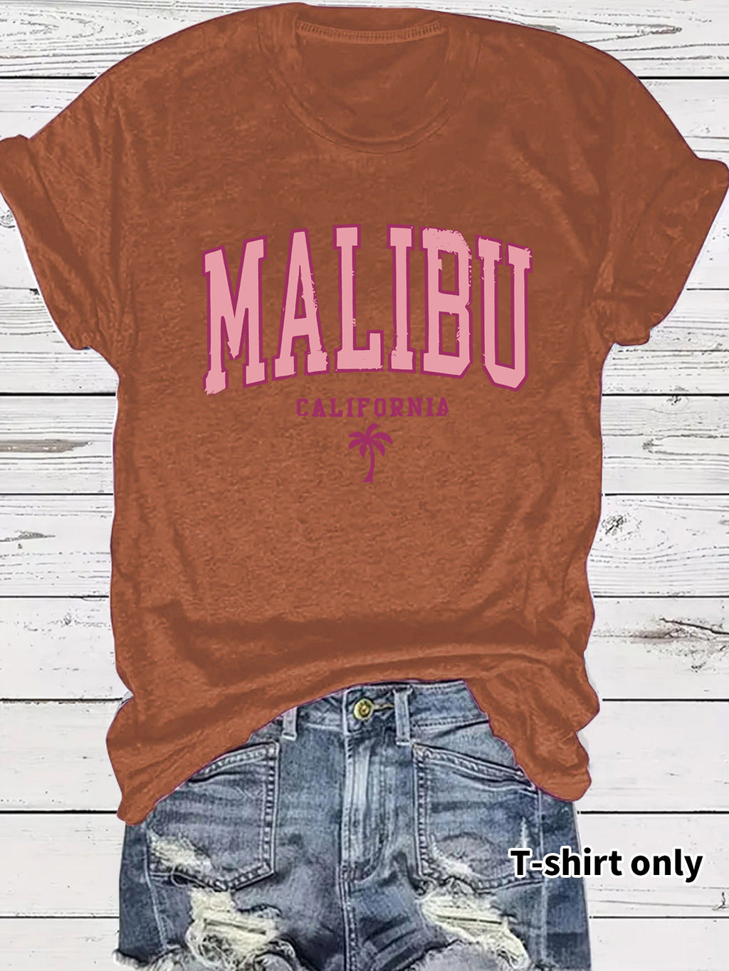 Women's MALIBU printed T-shirt
