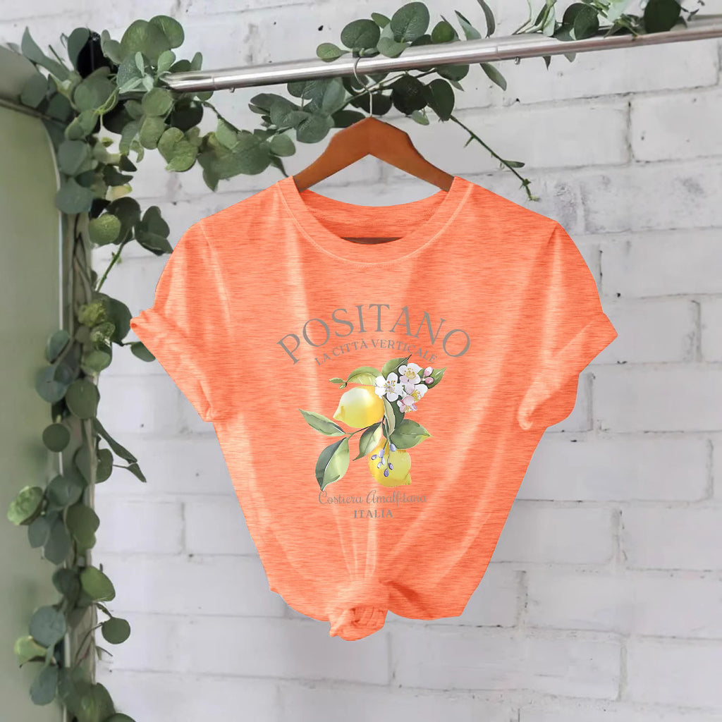 POSITANO Lemon Flower Short Sleeve