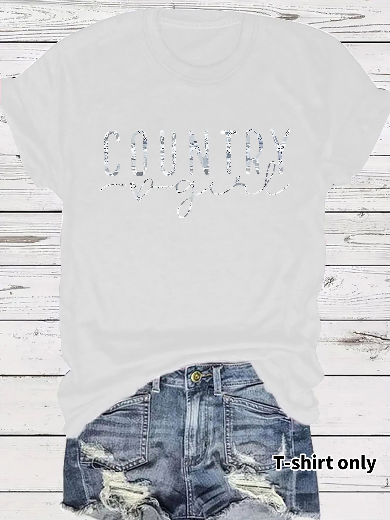 Short sleeved minimalist letters