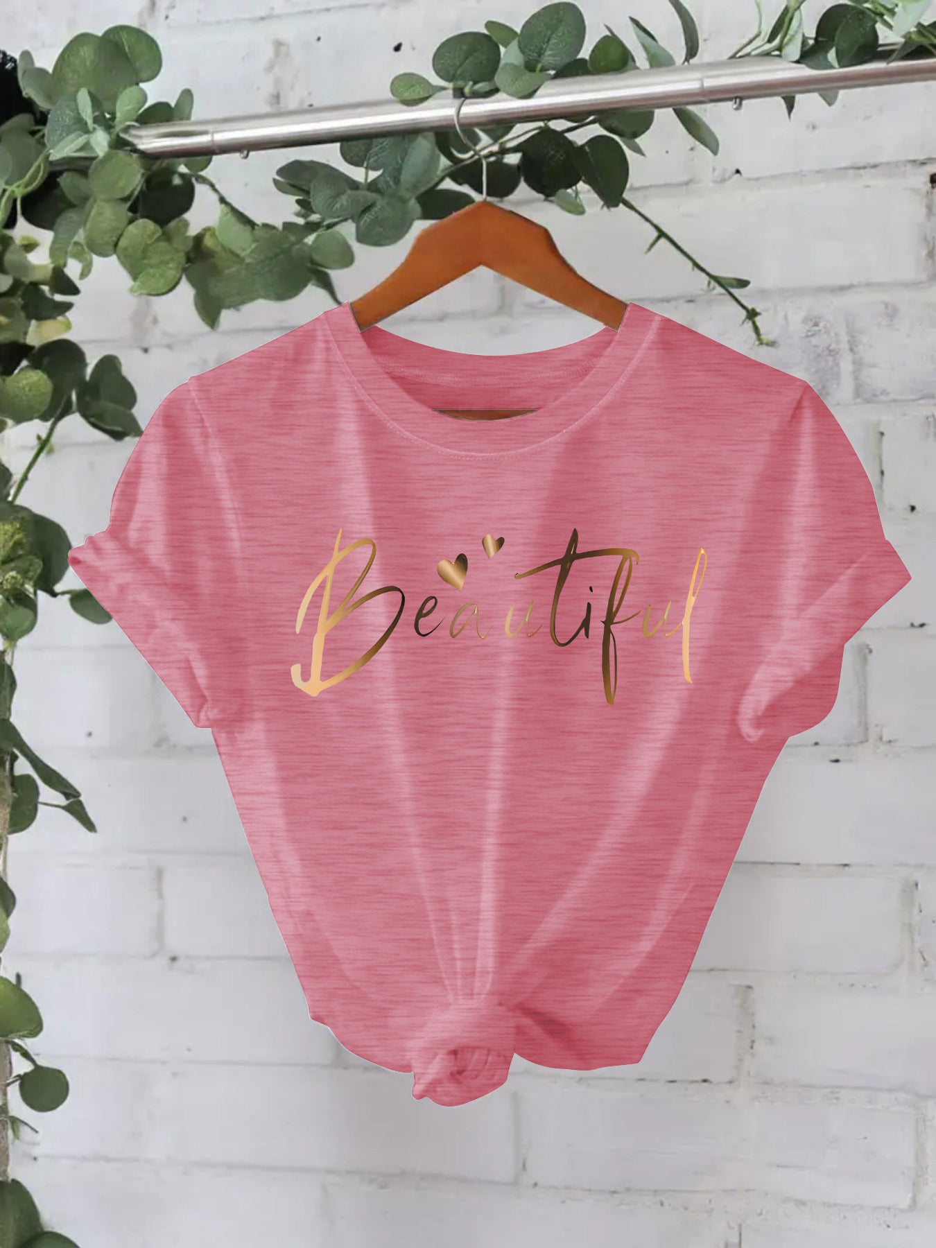 Women's short-sleeved T-shirt Beautilu