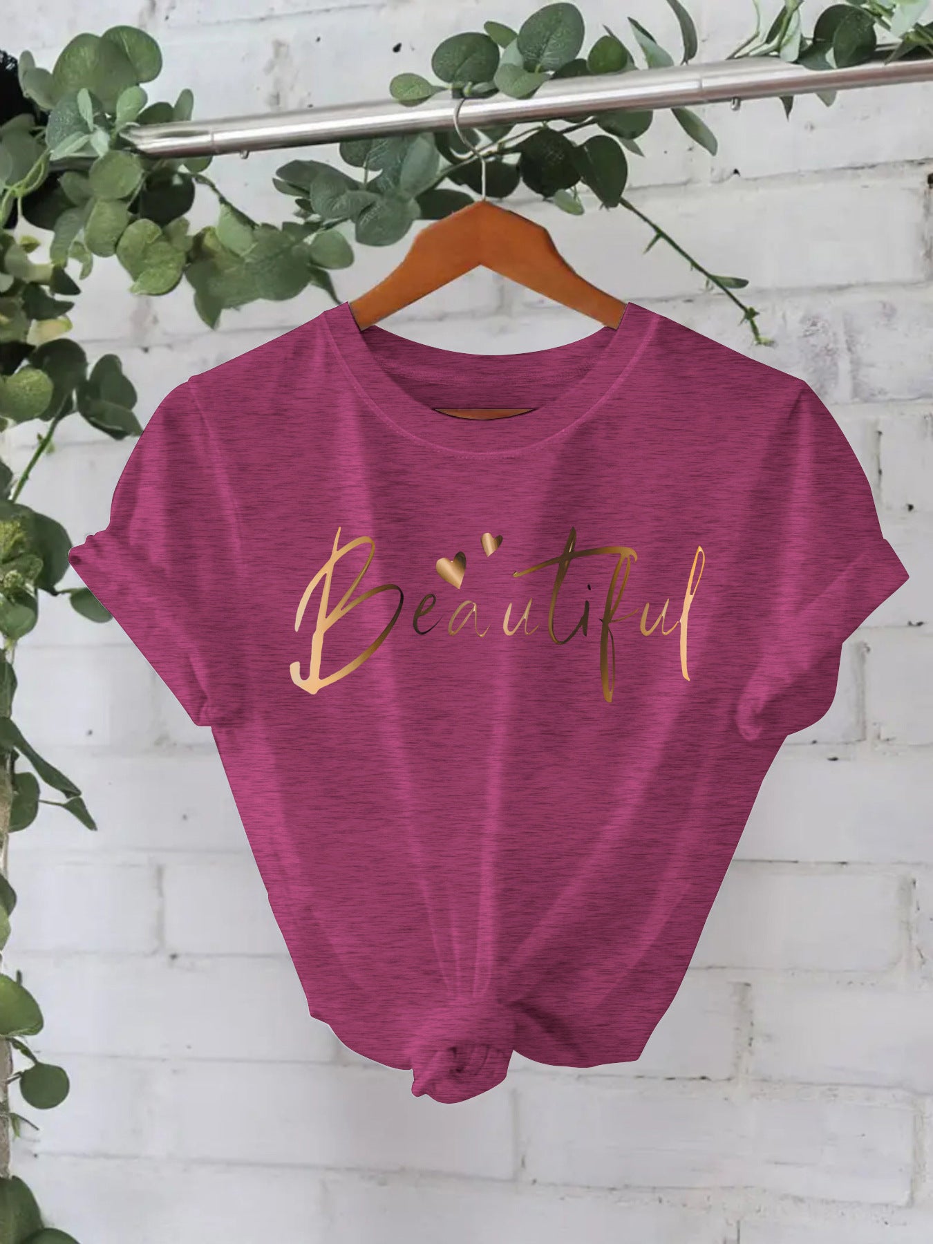 Women's short-sleeved T-shirt Beautilu