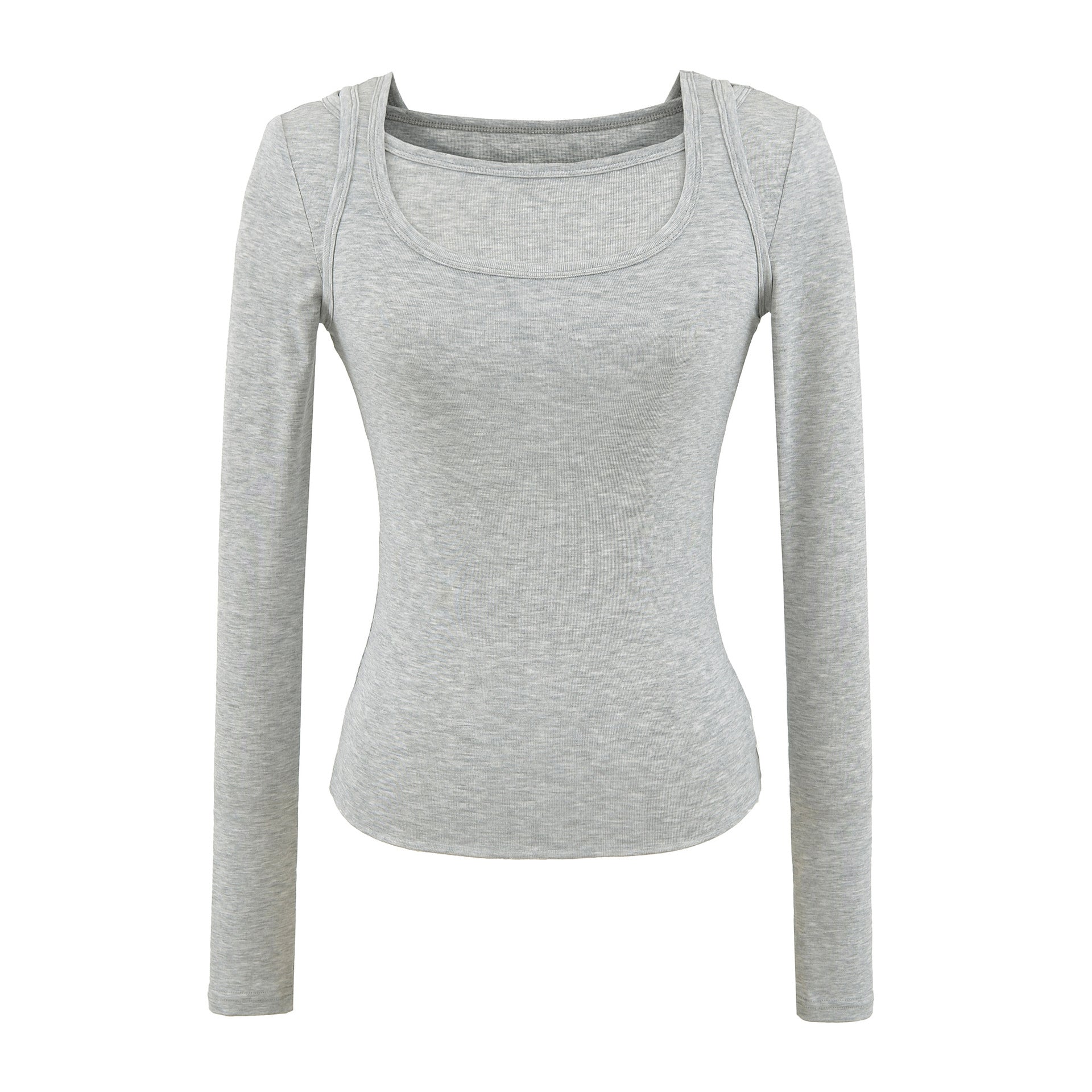 Slim fit long sleeved T-shirt top for women